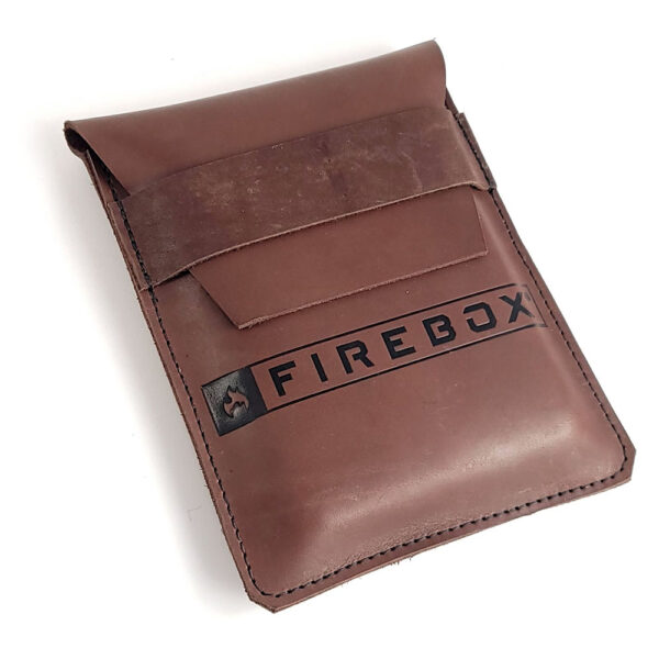Made in USA - (Vertical) 5" G2 or Freestyle Firepan Tin Leather Case